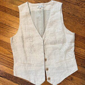 Madewell Oatmeal Waistcoat Sz 4